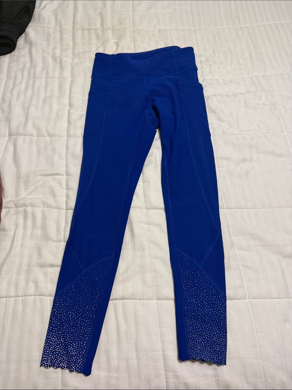 lululemon athletica Blue Leggings with Embellished Ankles